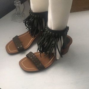 ALDO HUNTER GREEN SANDALS